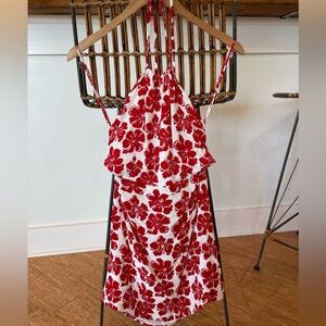 Faithfull the Brand Red and White Floral Dress